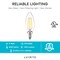 Luxrite B11 LED Light Bulbs 4W (40W Equivalent) 400LM 5000K Bright White Dimmable E12 Candelabra 12-Pack LR21578-12PK - alternate 7